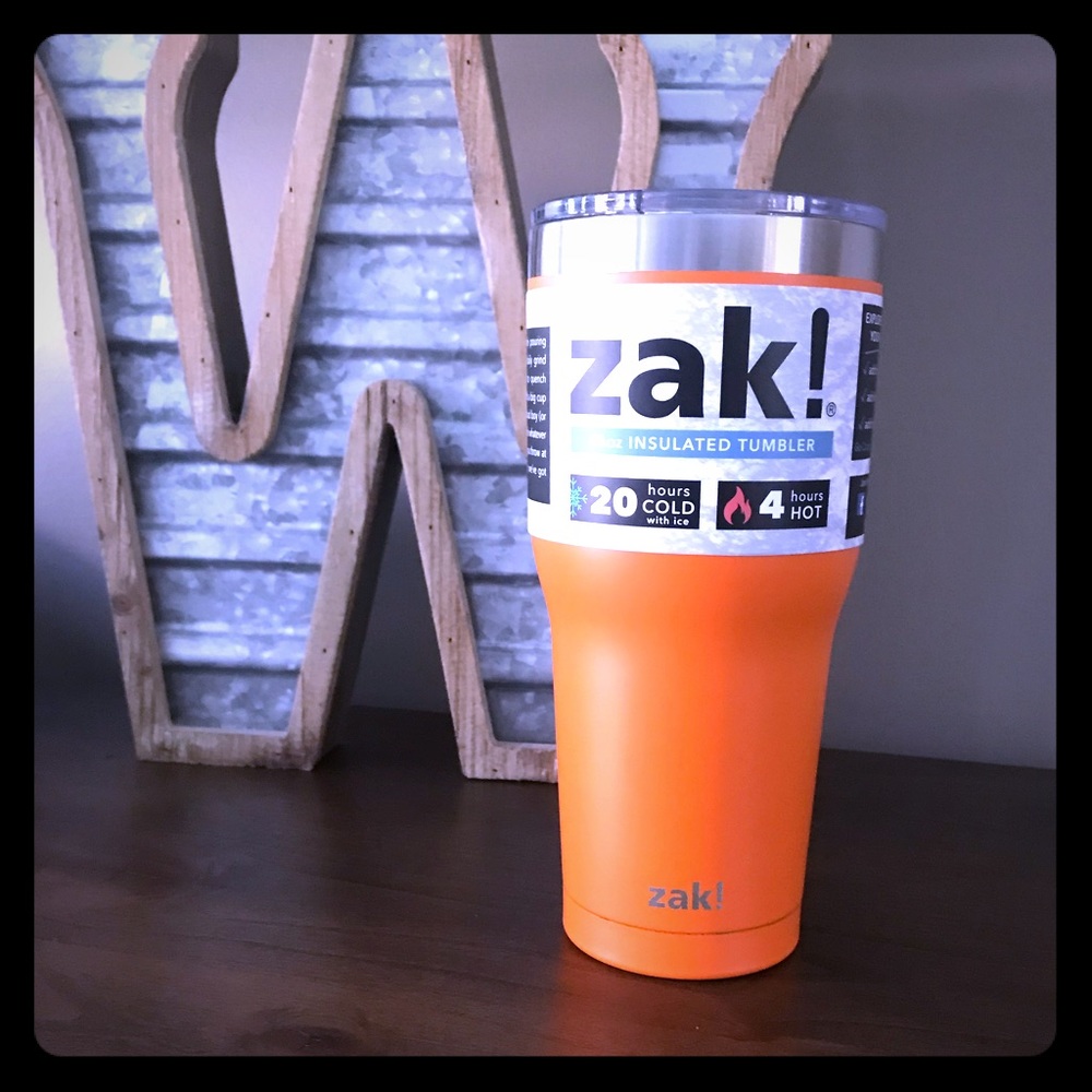 ❄️ZAK!🔥30oz.🍊Orange🧡S-S Insulated Tumbler🧡NWT